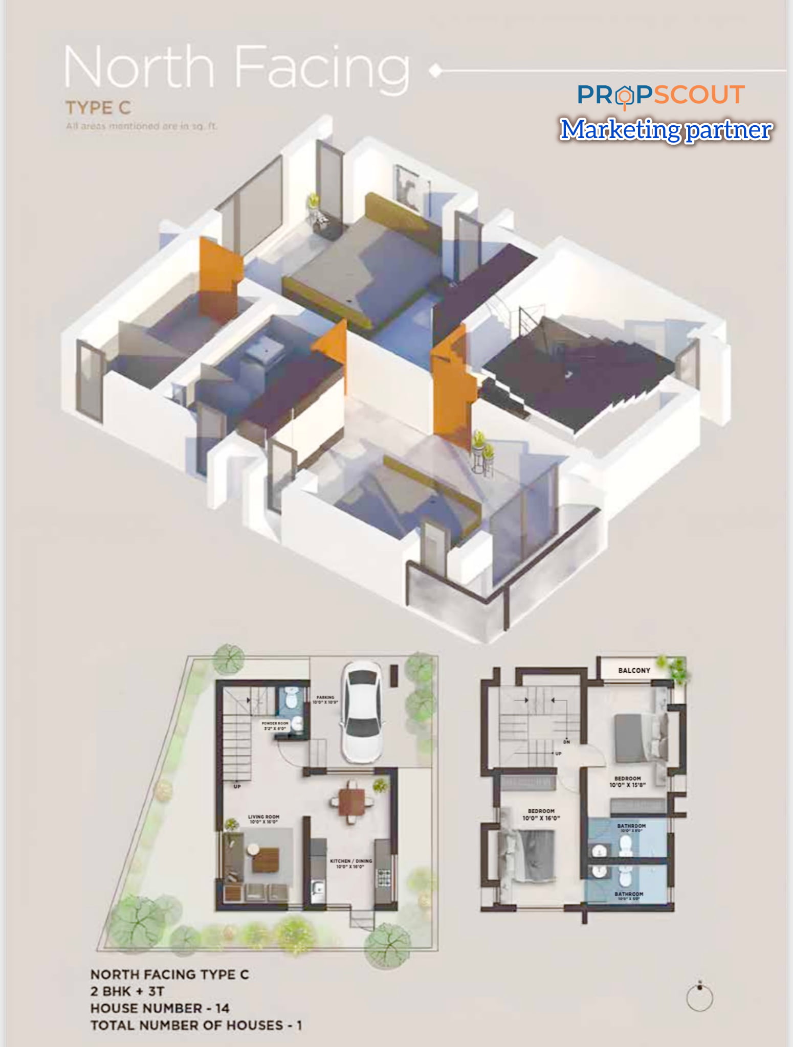 014B_NothFacing_Type-C_Villa_Coimbatore